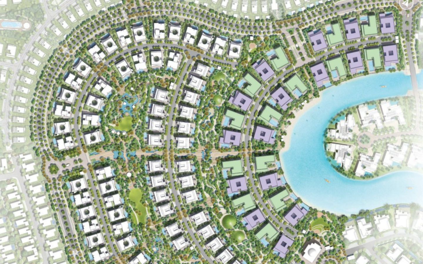 Serenety Mansions Waterfront Collection Master Plan by Tilal Al Ghaf Majid Al Futtaim