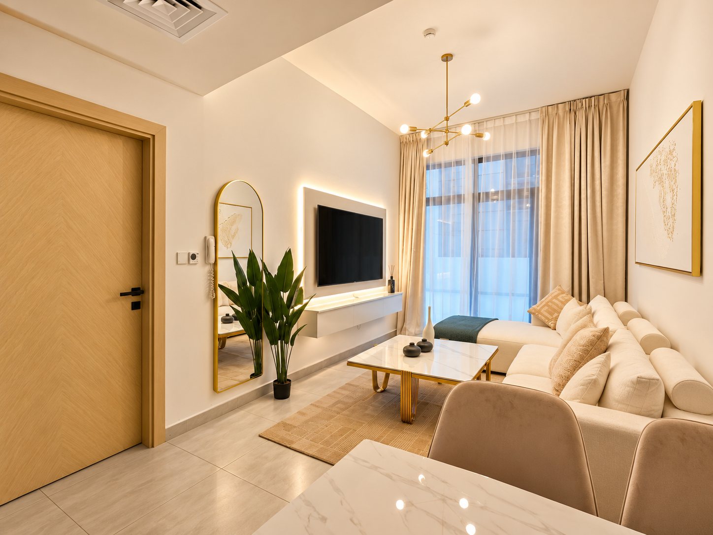 Furnished 1-bed apartment in Binghatti Mirage