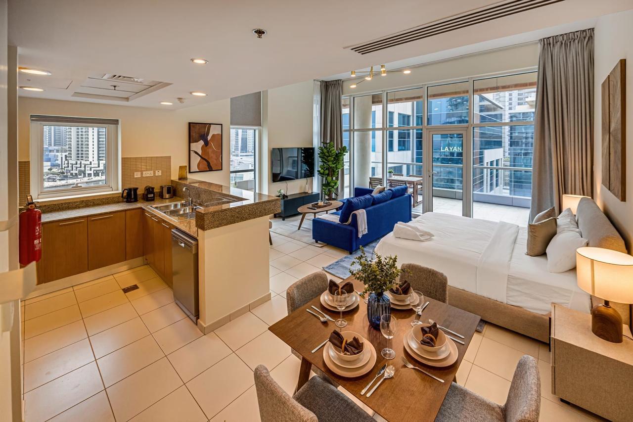 Spacious Studio | Fully Furnished | Large Layout | Balcony | Canal View
